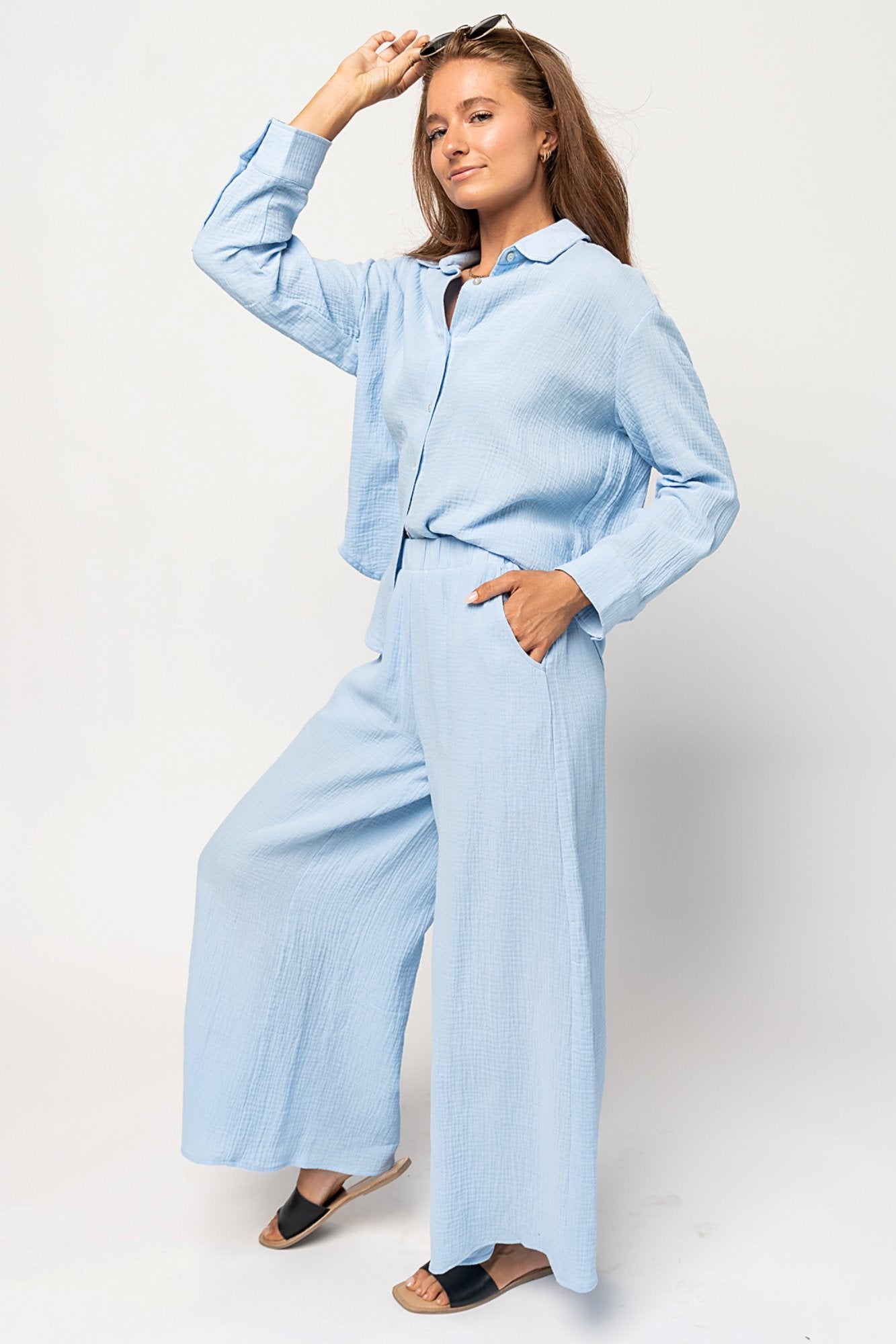 Mallory Pant in Sky Holley Girl