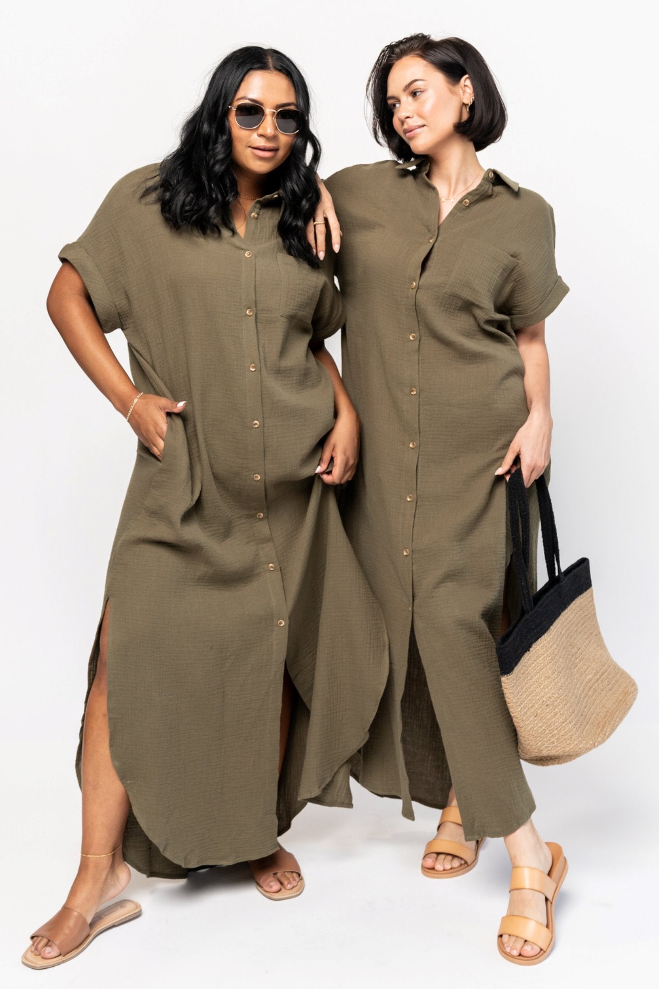 Simone Dress in Olive Holley Girl