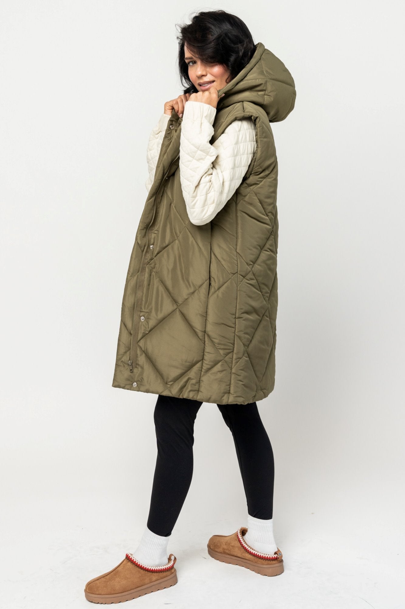 Colt Puffer Vest in Olive Large