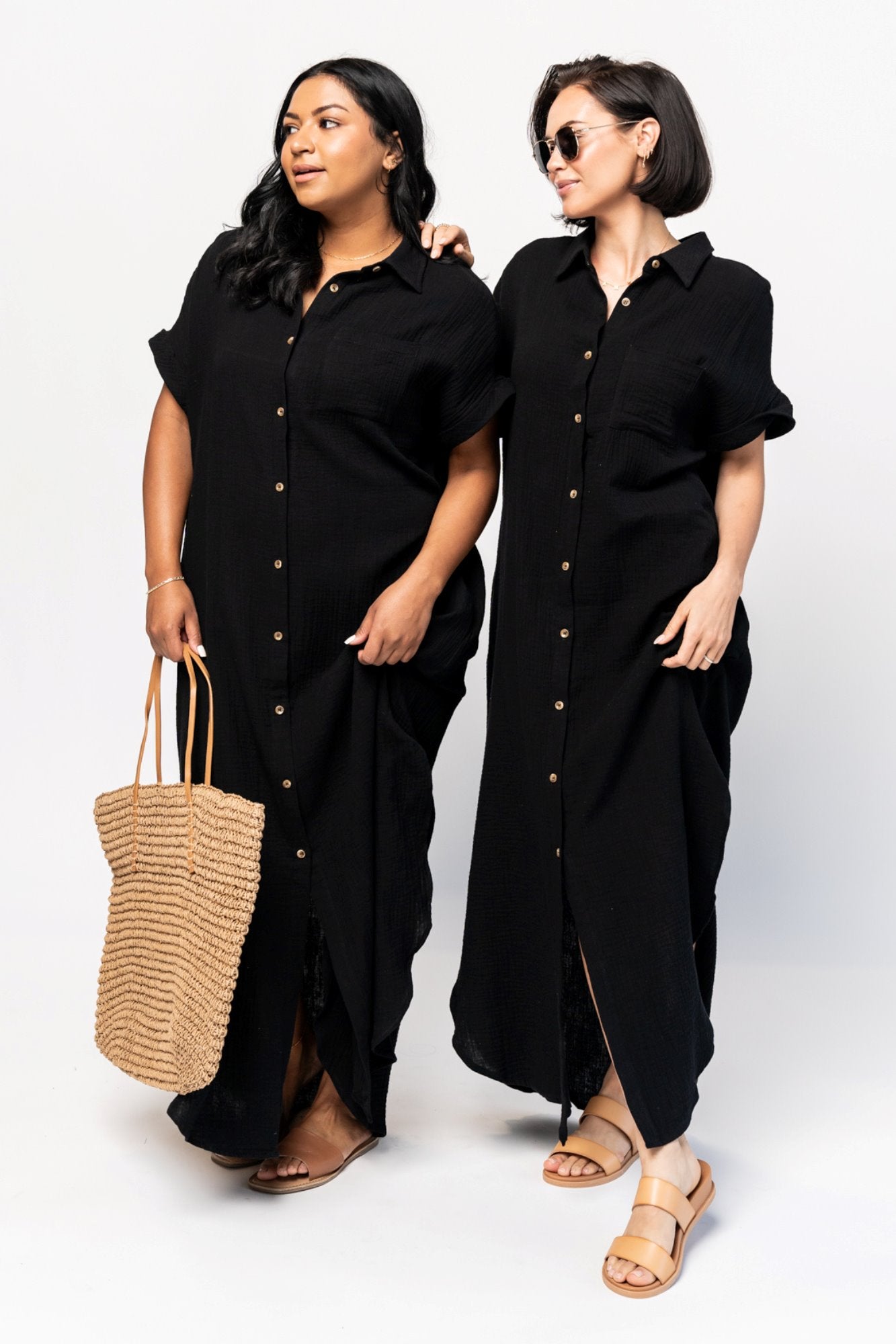 Simone Dress in Black Holley Girl