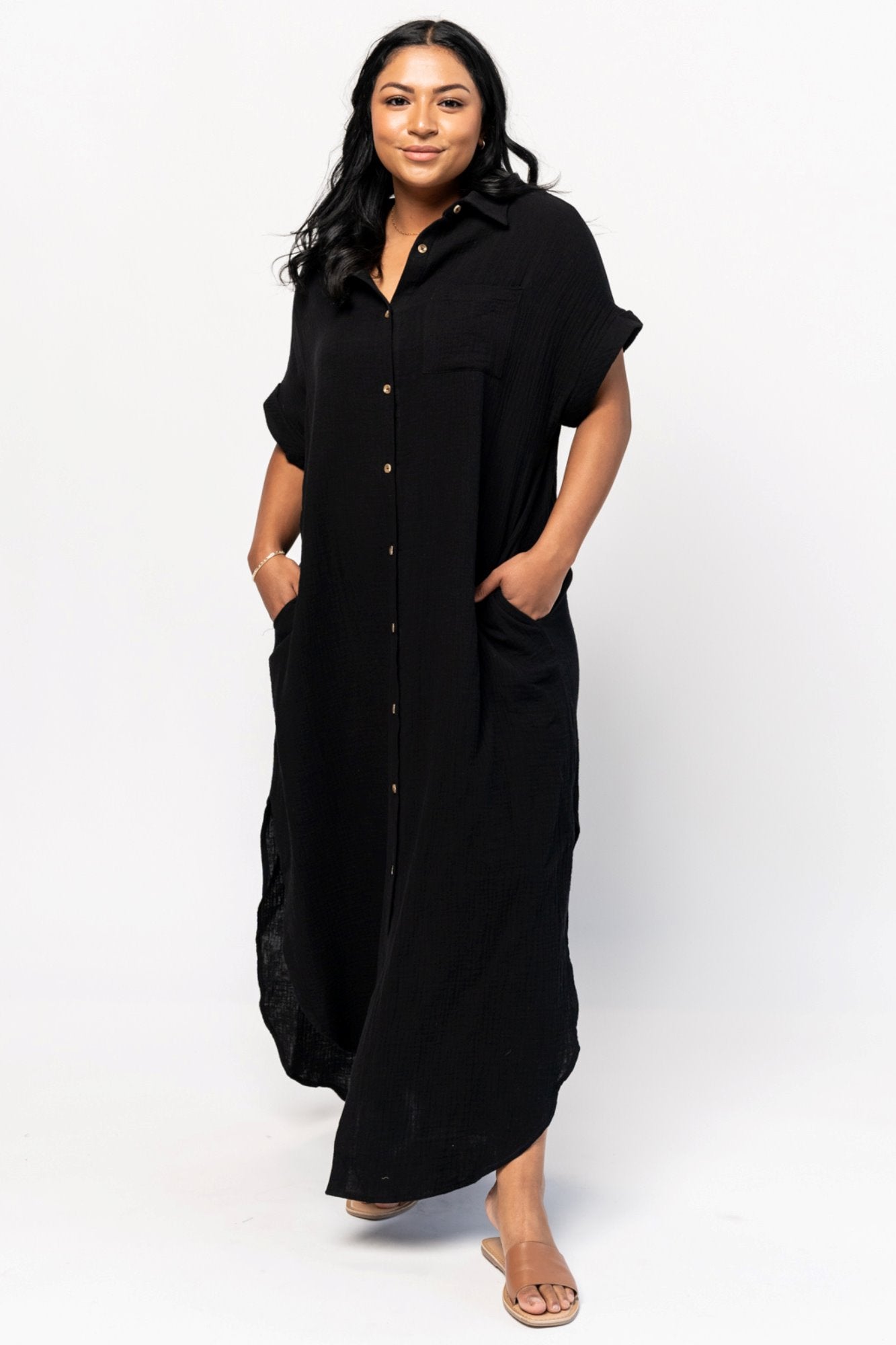 Simone Dress in Black Holley Girl