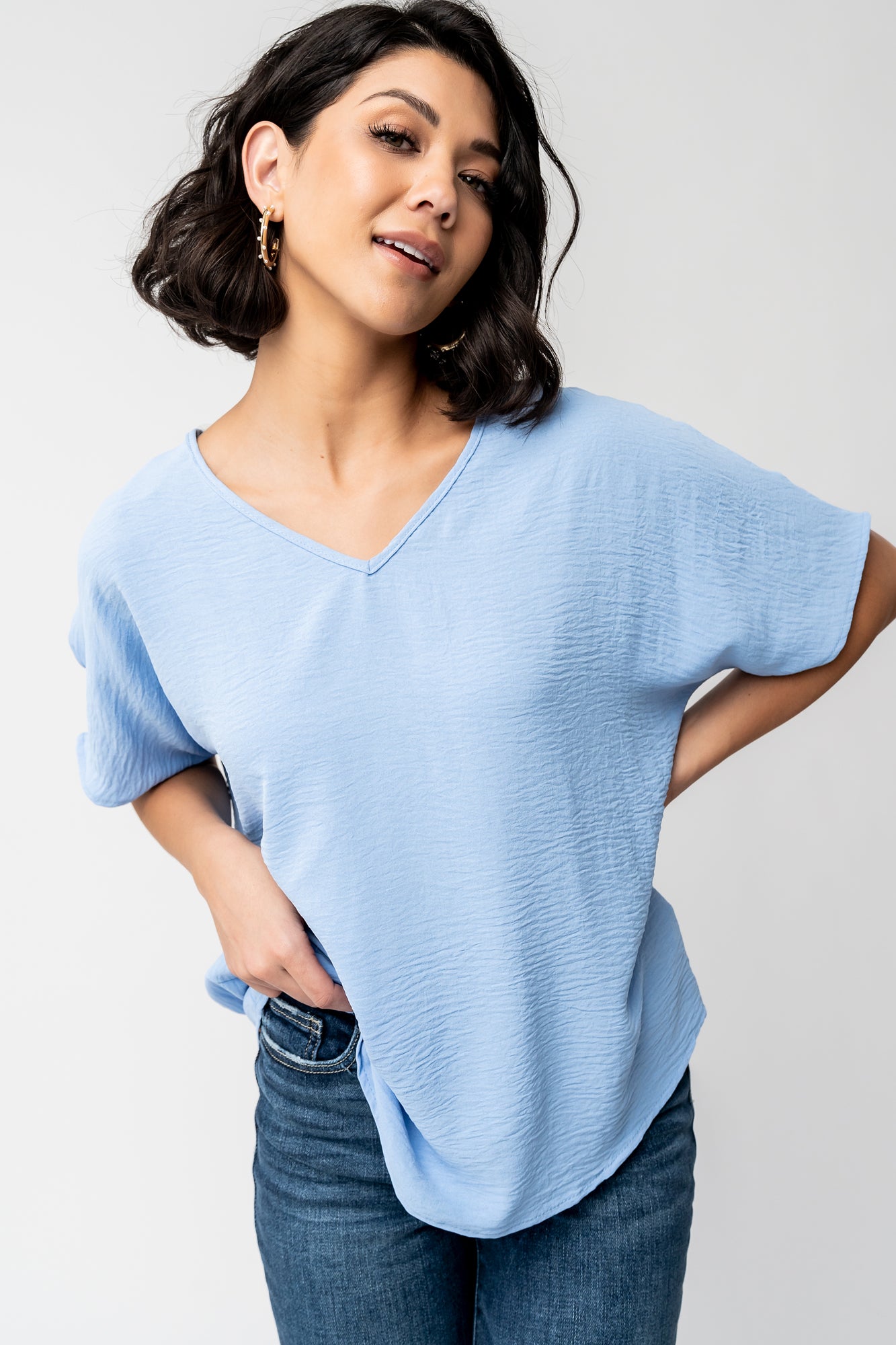 Haven Blouse in Cloud Clothing Holley Girl
