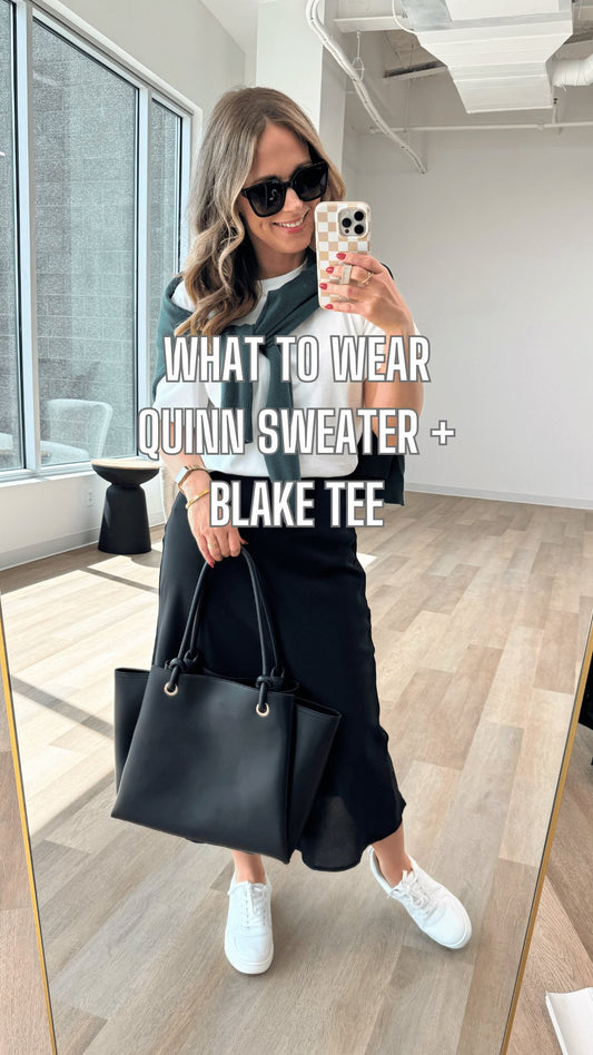 What to Wear - Quinn Sweater + Blake Tee