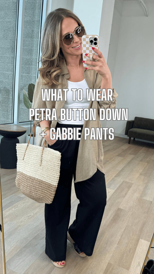 What to Wear - Petra Button Down + Gabbie Pants