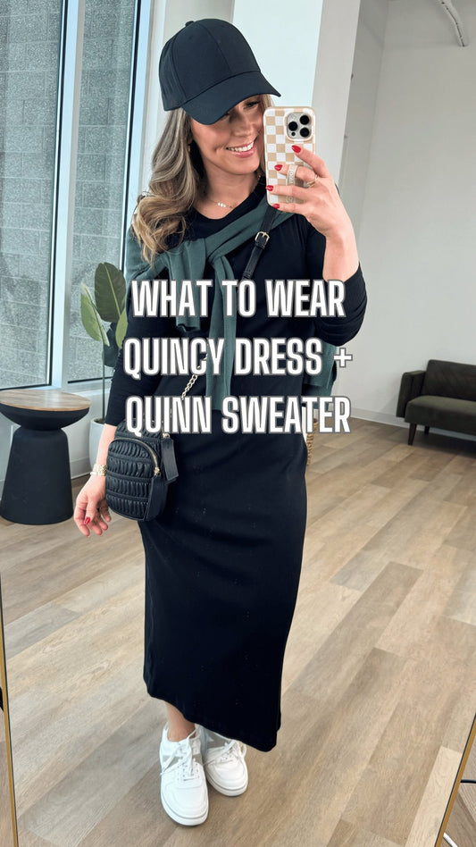 What to Wear - Quincy Dress + Quinn Sweater