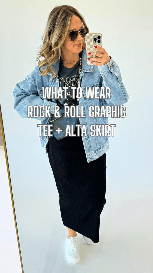 What to Wear - Rock & Roll Graphic Tee + Alta Skirt