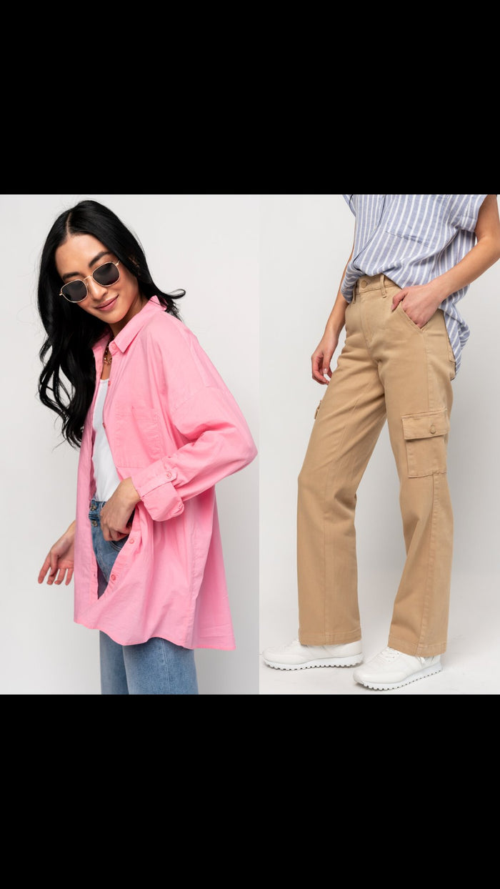 What to Wear - Meg Button Down + Ash Cargo Pants