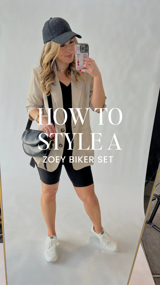 What to Wear - Zoey Biker Set + Jessie Blazer