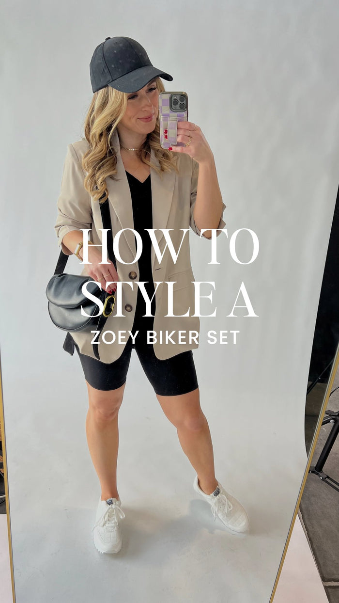 What to Wear - Zoey Biker Set + Jessie Blazer