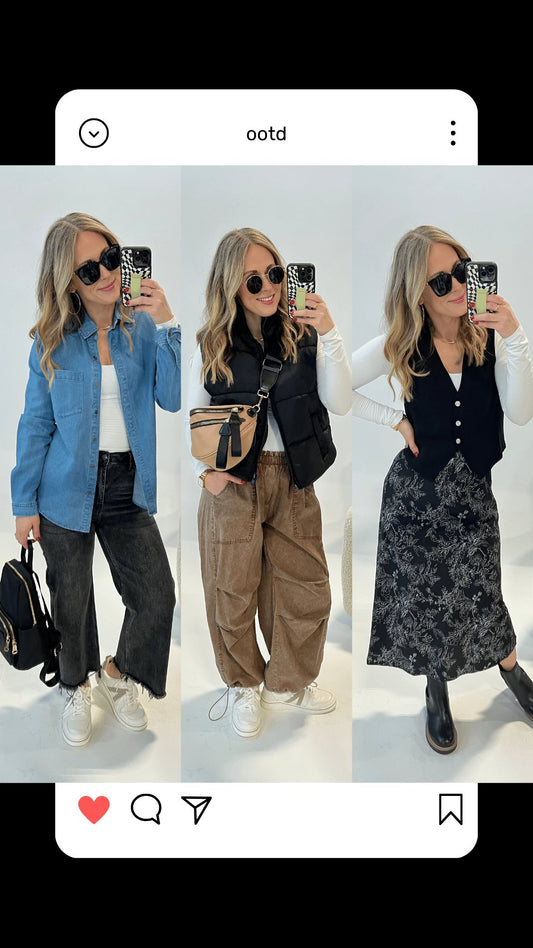 What to Wear - Tatum Shirt Jacket + Maddy Tee