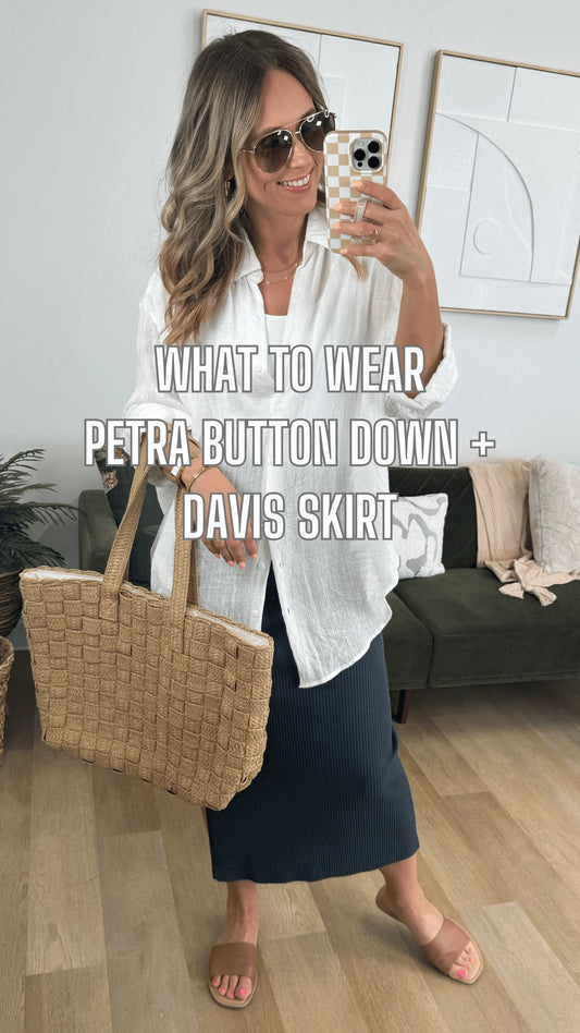 What to Wear - Petra Button Down + Davis Skirt