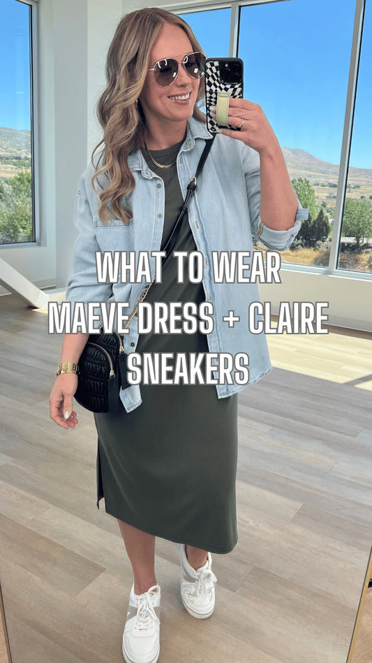 What to Wear - Maeve Dress + Claire Sneakers