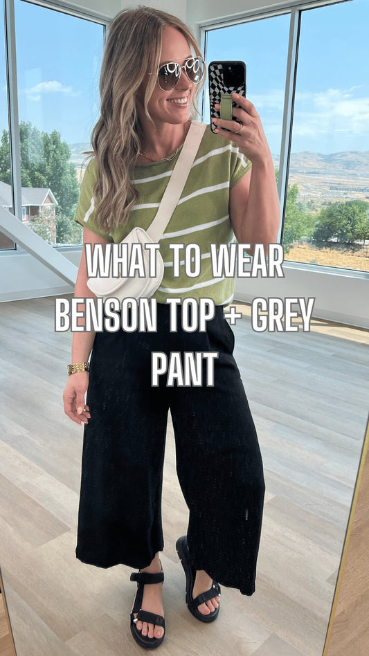 What to Wear - Benson Top + Grey Pant