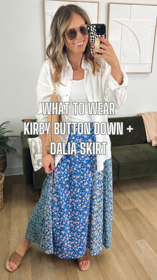 What to Wear - Kirby Button Down + Dalia Skirt