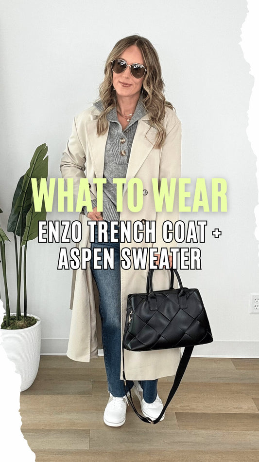 What to Wear - Enzo Trench Coat + Aspen Sweater