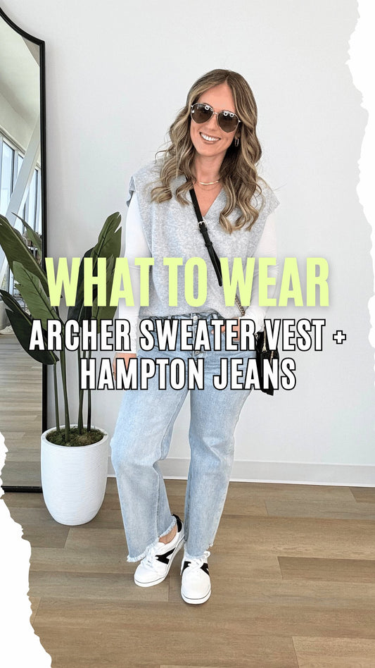 What to Wear - Archer Sweater Vest + Hampton Jeans