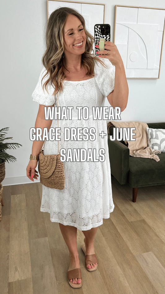 What to Wear - Grace Dress + June Sandals