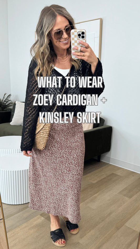 What to Wear - Zoey Cardigan + Kinsley Skirt