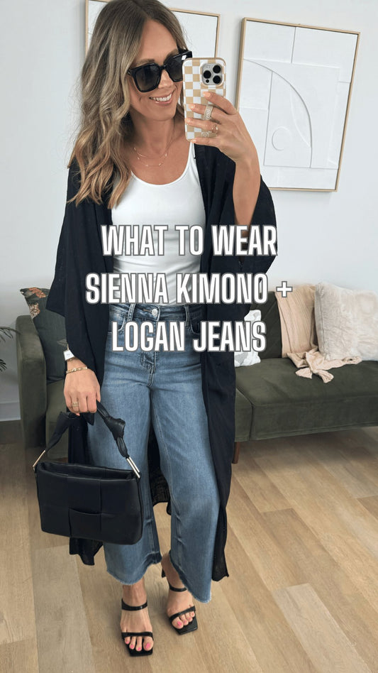 What to Wear - Sienna Kimono + Logan Jeans