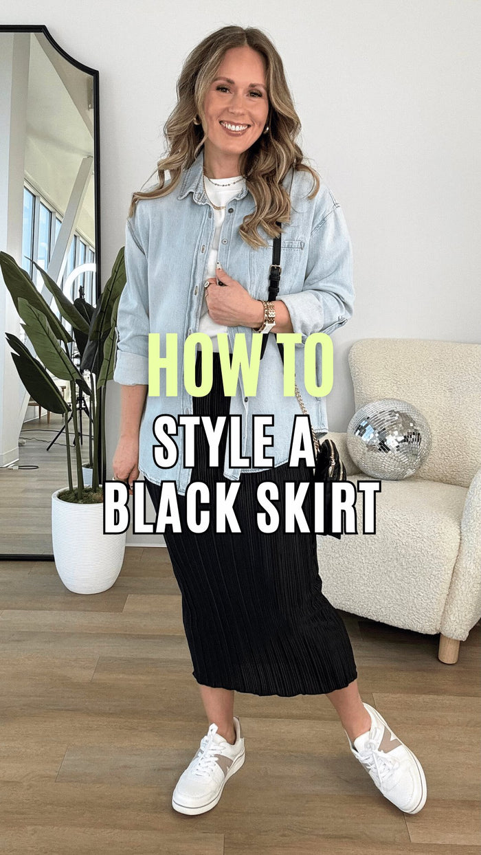How to Style a Black Skirt