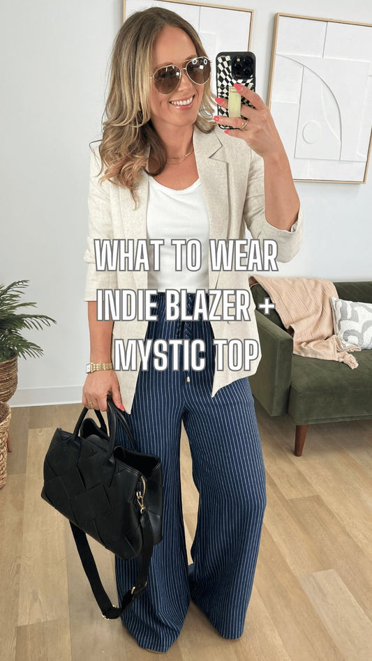 What to Wear - Indie Blazer + Mystic Top