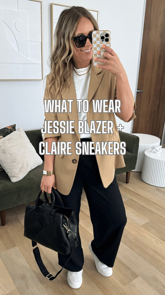 What to Wear - Jessie Blazer + Claire Sneakers