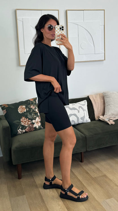 Sloane Biker Shorts in Black Clothing Holley Girl 