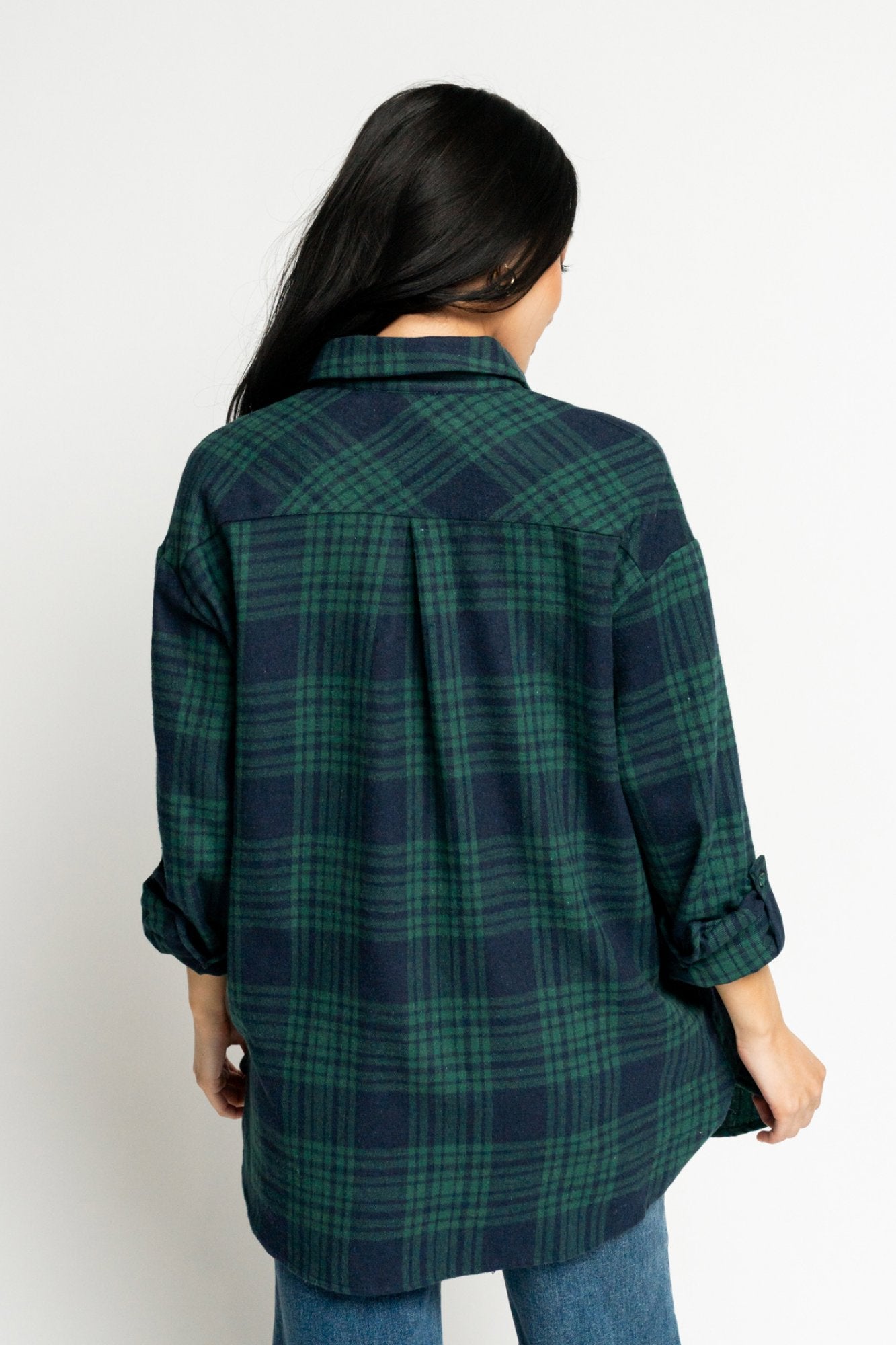 Bonfire Flannel in Hunter Clothing Holley Girl 