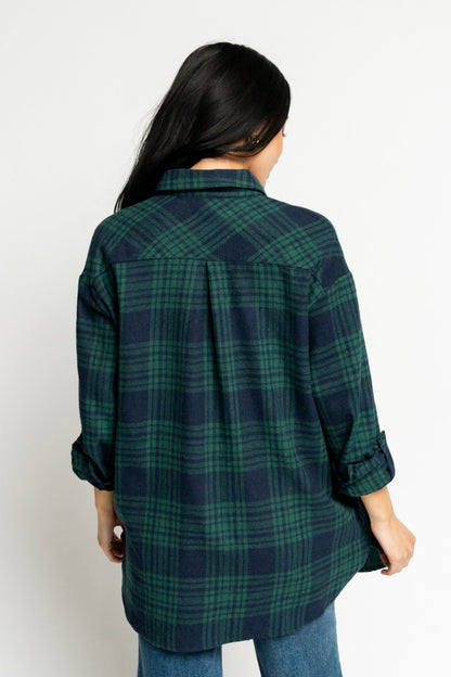 Bonfire Flannel in Hunter Clothing Holley Girl 