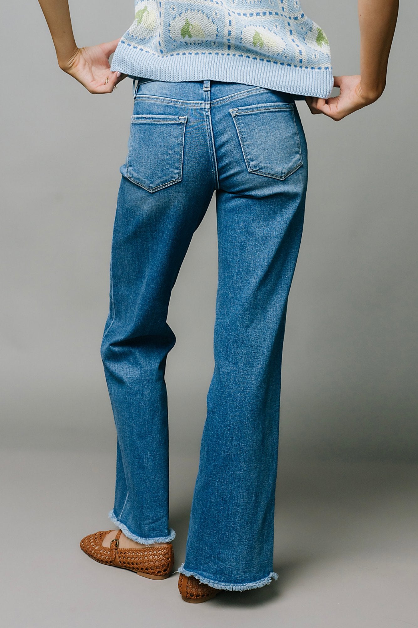 Sunlit Wide Leg Denim Jeans Clothing Holley Girl 