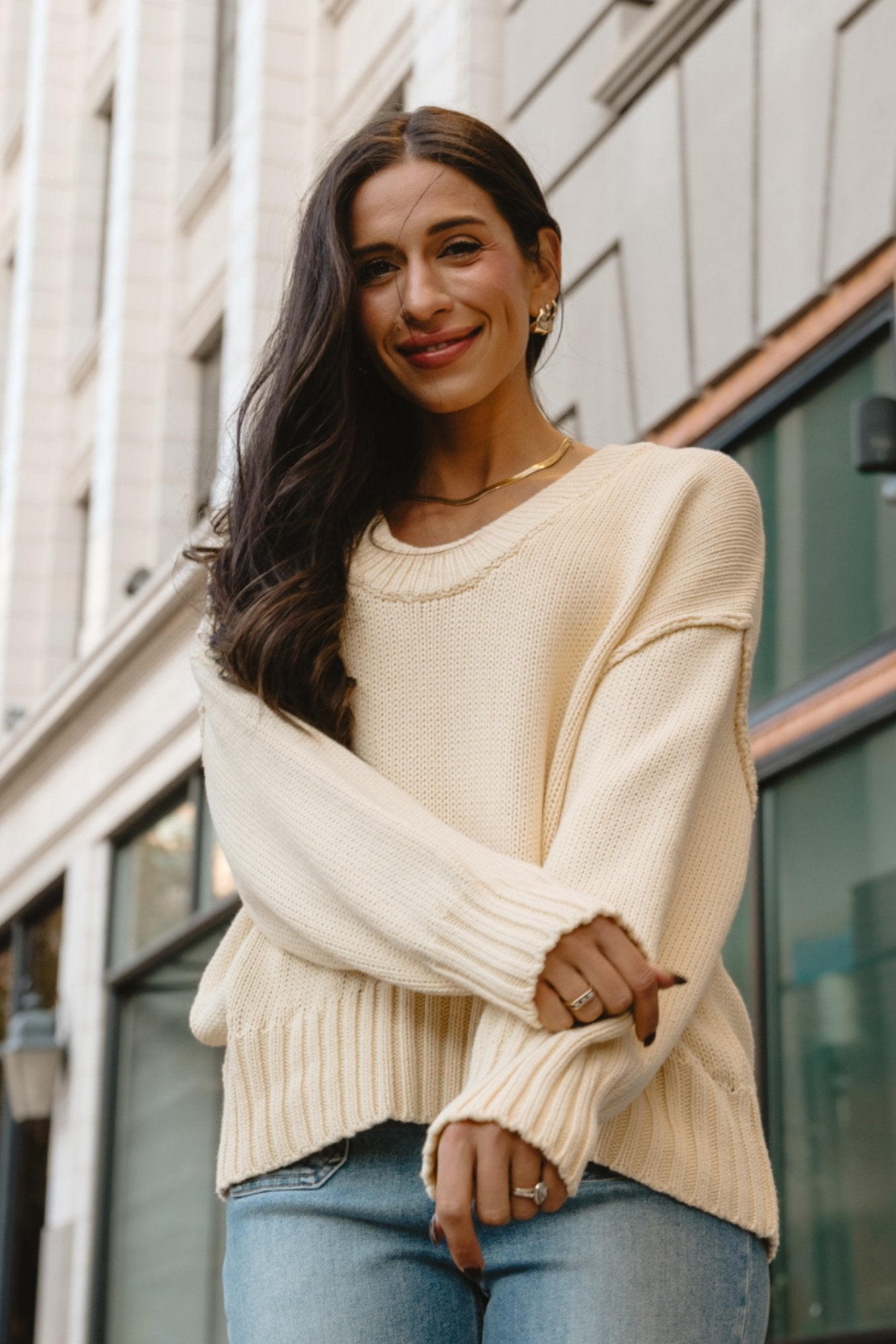 Boston Sweater in Daisy Clothing Holley Girl 