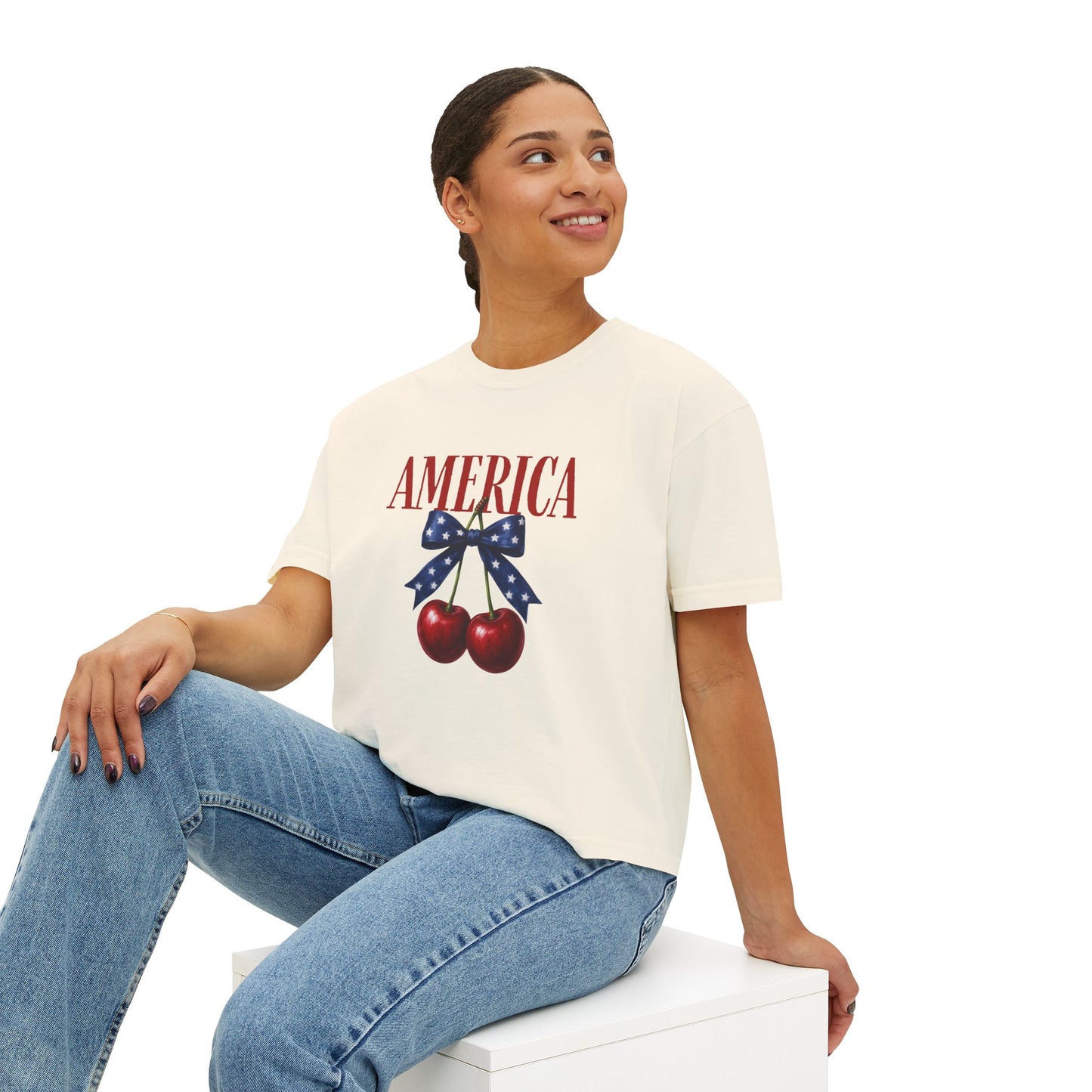 American Cherry -  Boxy Tee