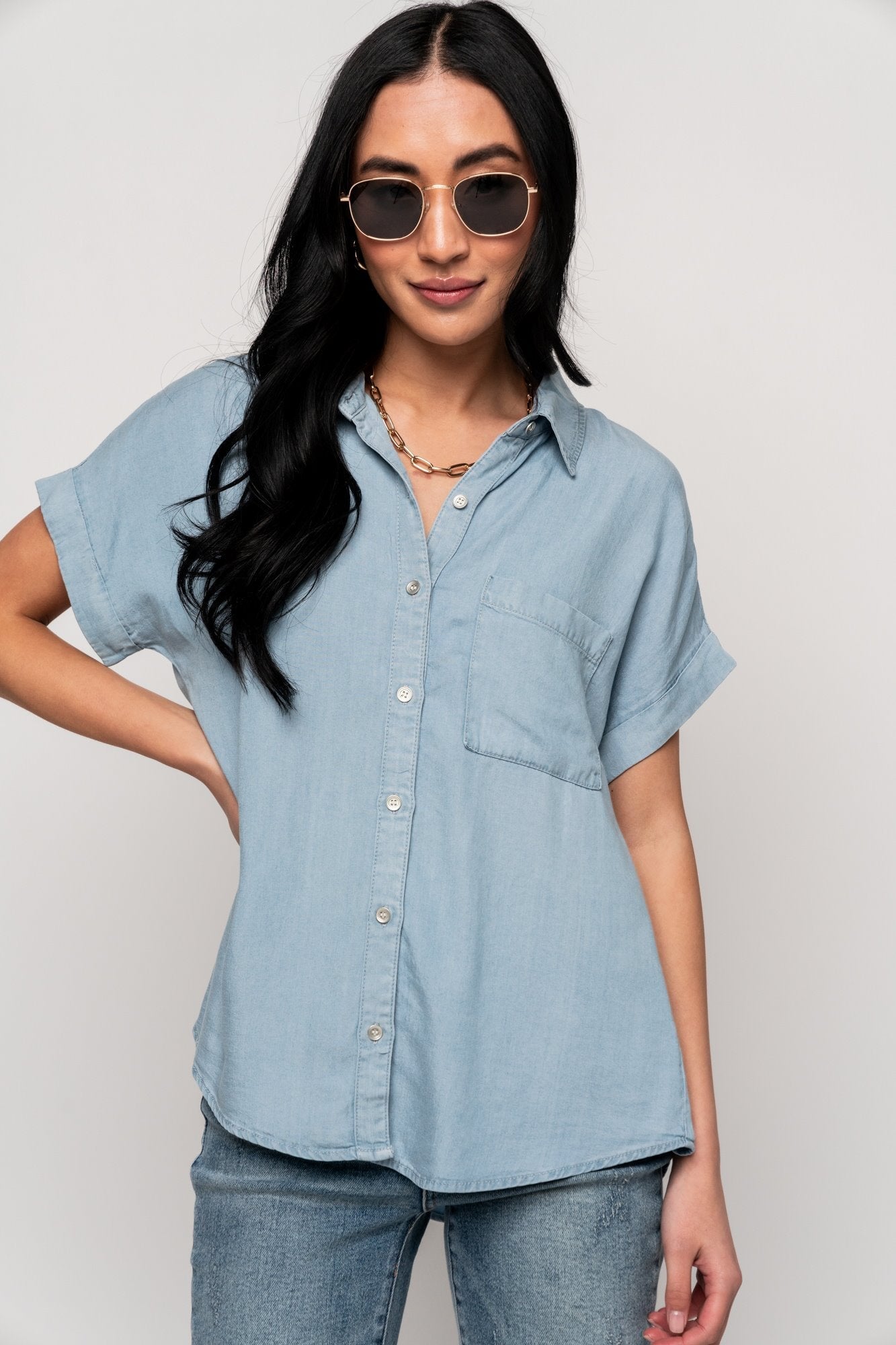 Ellis Button Down Clothing Holley Girl 