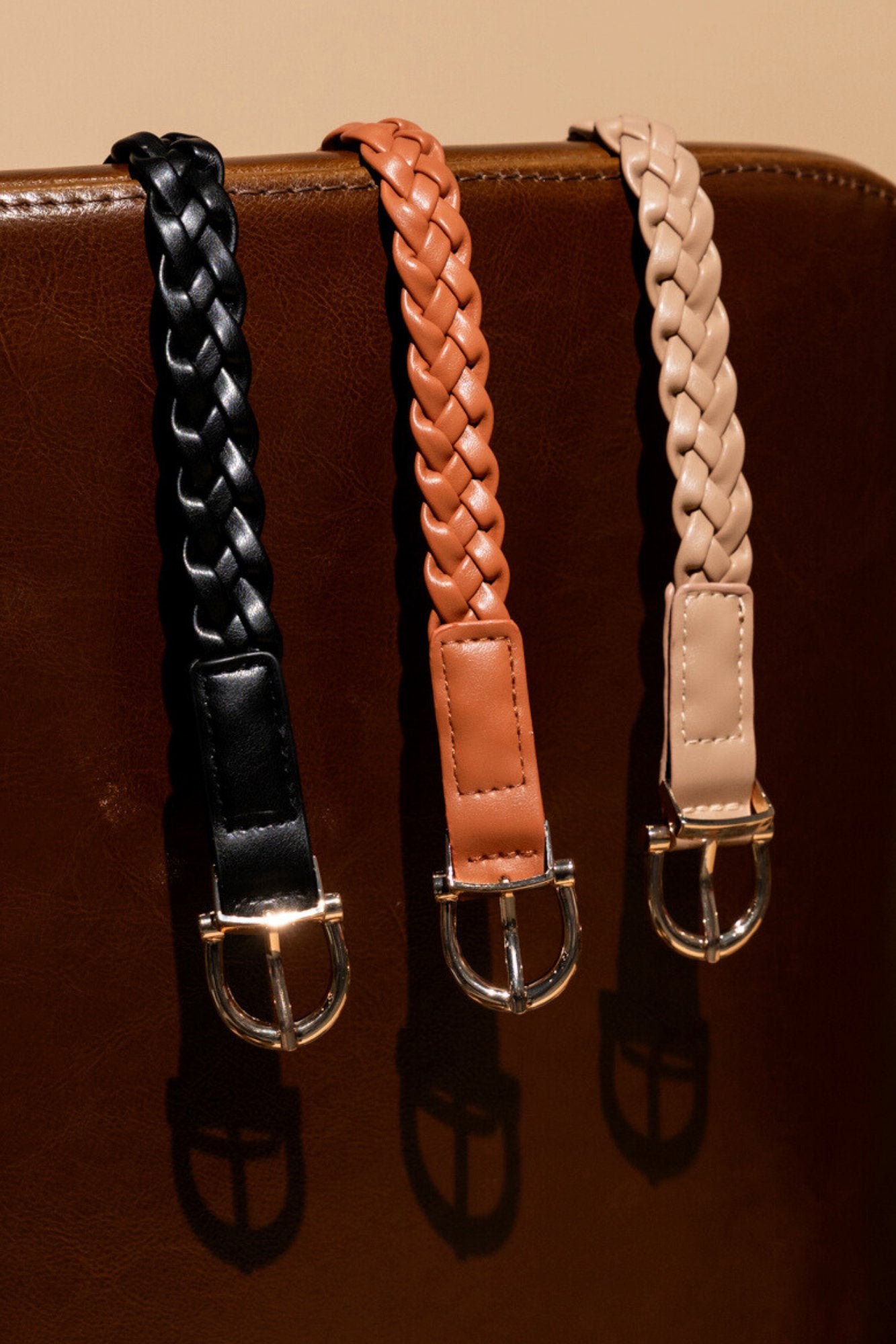 Everyday Woven Belt in Camel Clothing Holley Girl 