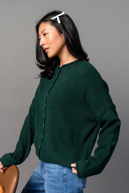 Evanston Cardigan in Pine Clothing Holley Girl 