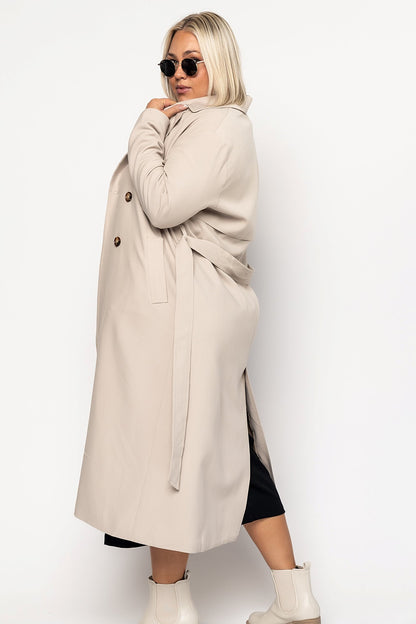 Enzo Trench Coat in Cream Holley Girl 
