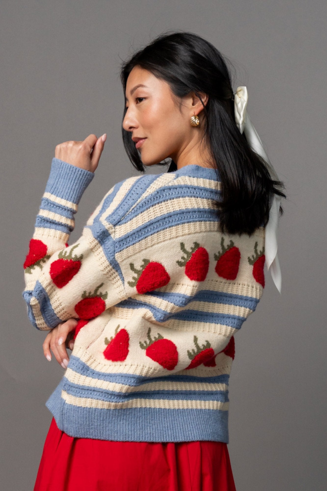 Berry Blue Cardigan Clothing Holley Girl 