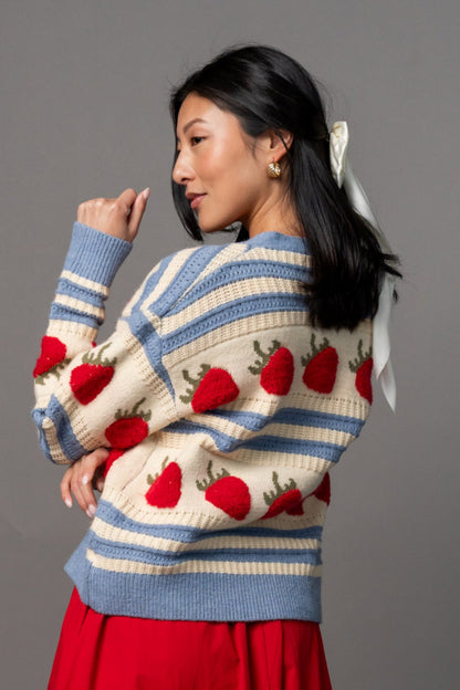 Berry Blue Cardigan Clothing Holley Girl 