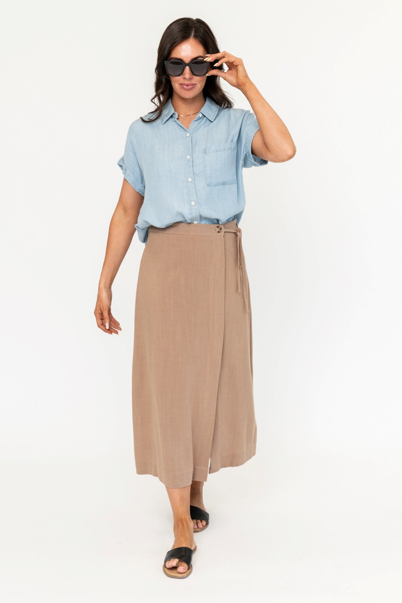 Sheldon Skirt in Mocha Clothing Holley Girl 