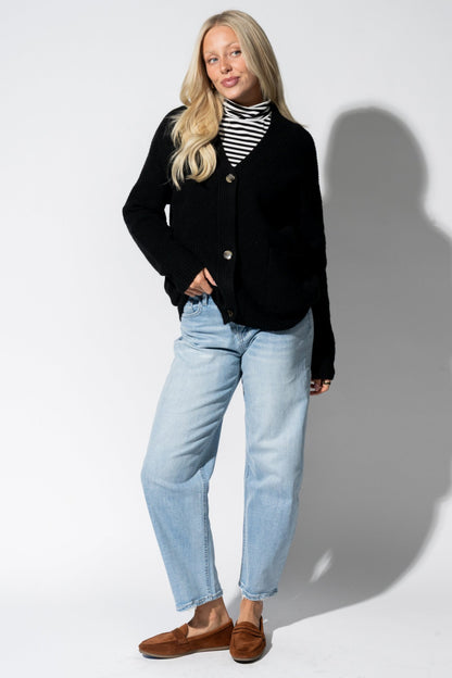 Alpine Comfort Cardigan in Black Clothing Holley Girl 