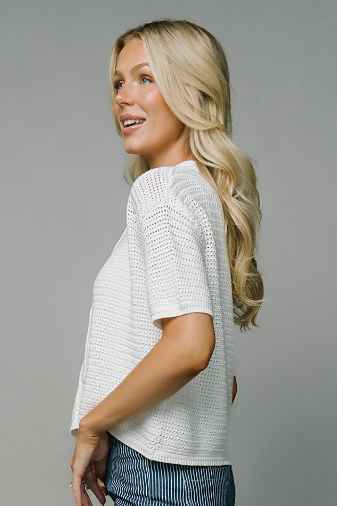 Summer Knit in White Clothing Holley Girl 