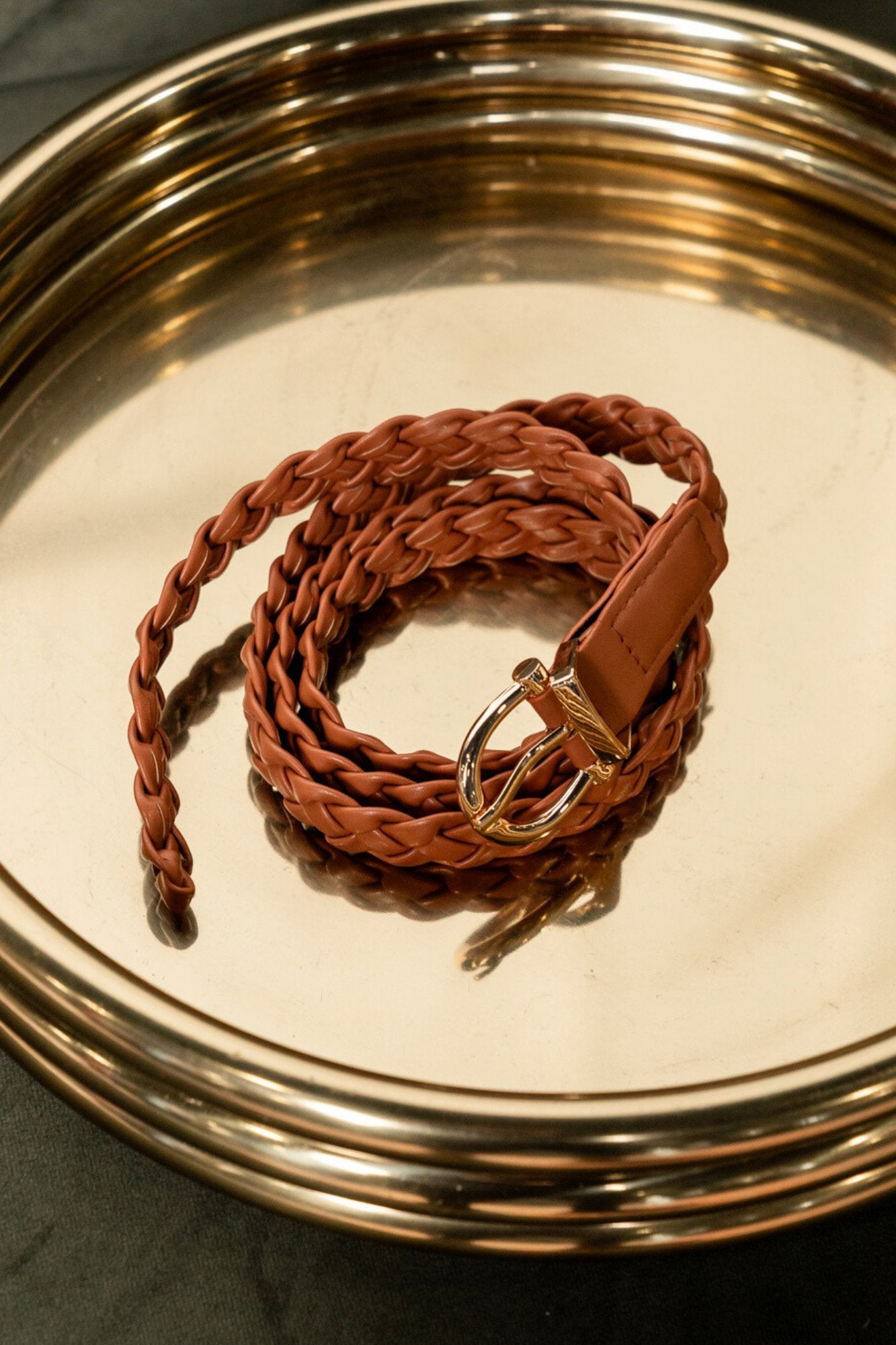 Everyday Woven Belt in Camel Clothing Holley Girl 