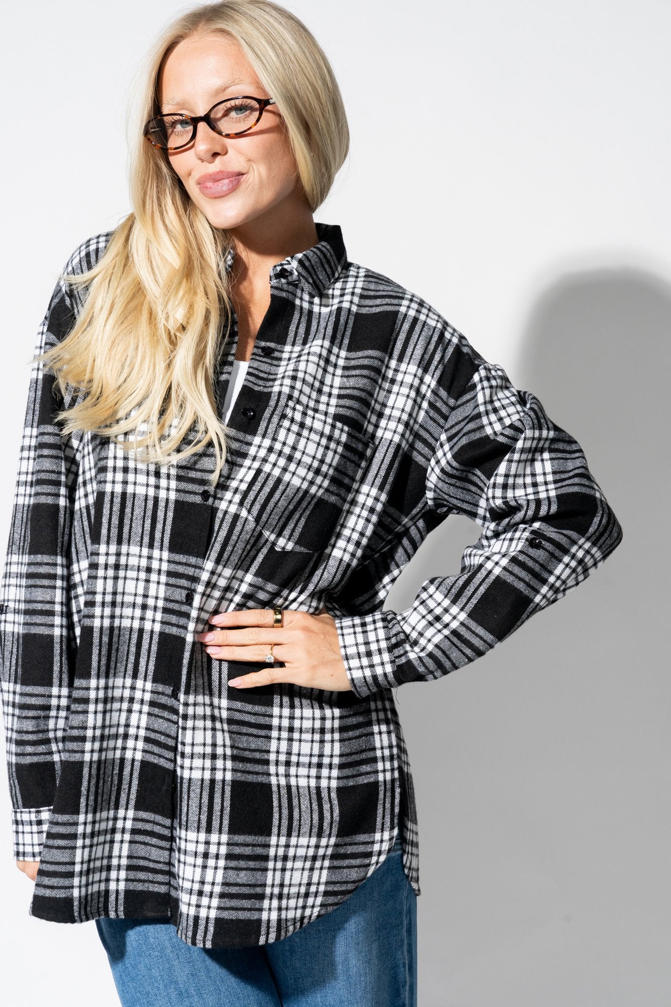 Bonfire Flannel in Black Clothing Holley Girl 