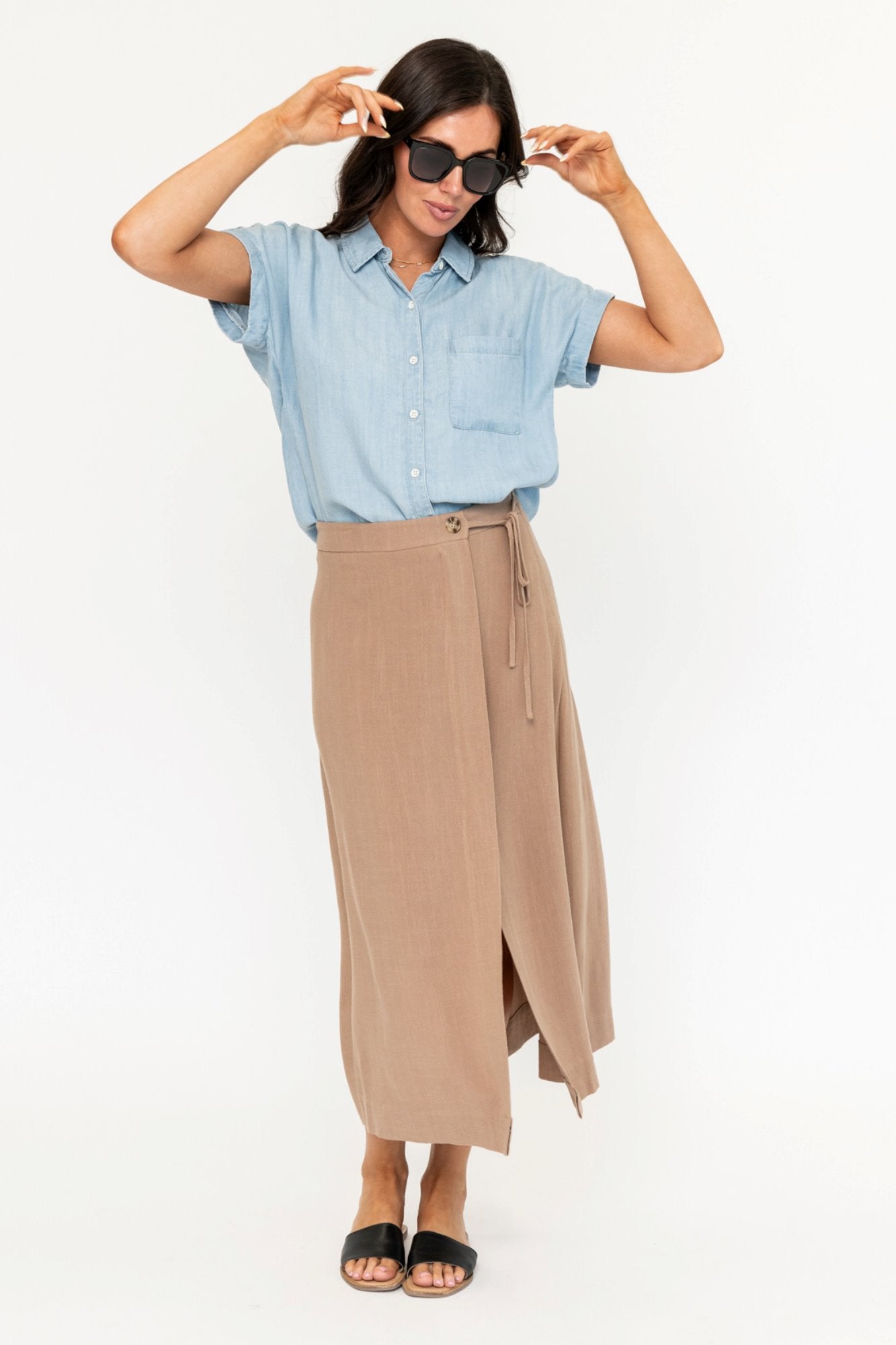 Sheldon Skirt in Mocha Clothing Holley Girl 