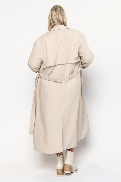 Enzo Trench Coat in Cream Holley Girl 