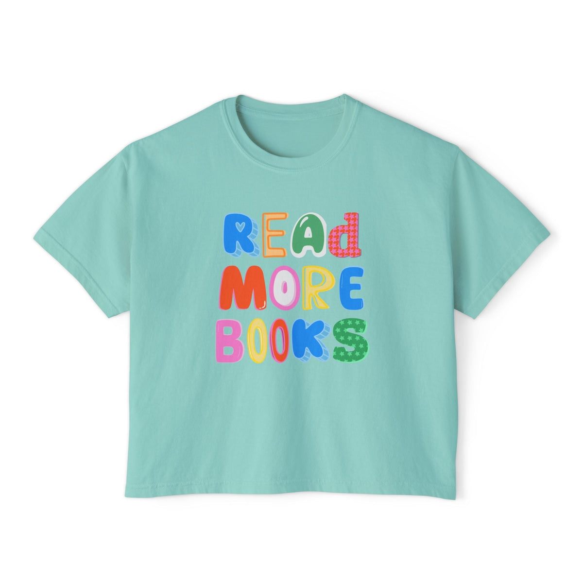 Read More Books - Boxy Tee T-Shirt Printify Chalky Mint S 
