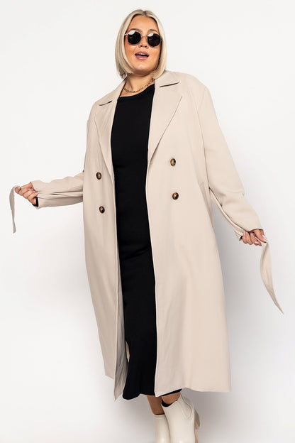 Enzo Trench Coat in Cream Holley Girl 