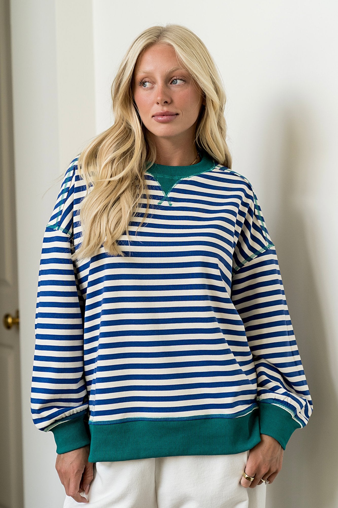 Cozy Pullover in Navy Clothing Holley Girl 