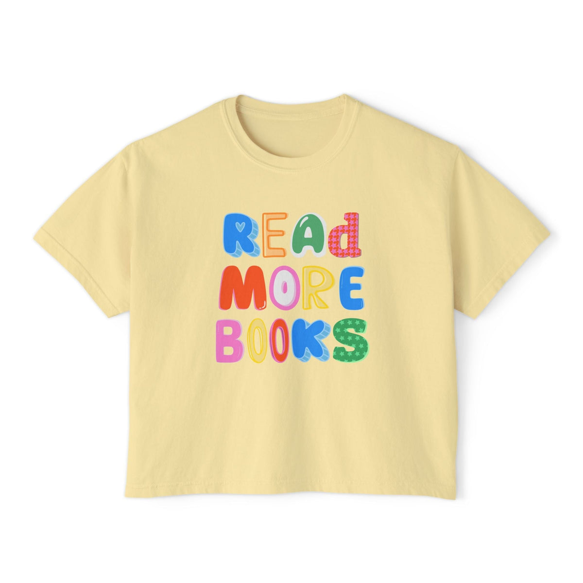 Read More Books - Boxy Tee T-Shirt Printify Butter S 