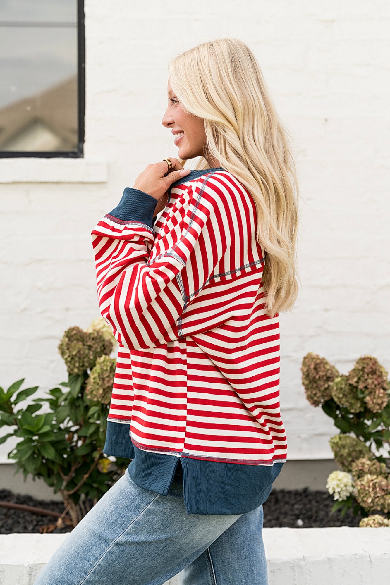 Cozy Pullover in Red Clothing Holley Girl 